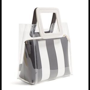 Staud Mini Shirley Bag In Black White NWT